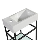 Swiss Madison Pierre 19.5" Single, Metal Frame, Open Shelf, Bathroom Vanity