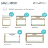Swiss Madison Pierre 19.5" Single, Metal Frame, Open Shelf, Bathroom Vanity