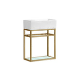Swiss Madison Pierre 19.5" Single, Metal Frame, Open Shelf, Bathroom Vanity
