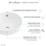 Swiss Madison Sublime® Round Ceramic Bathroom Vessel Sink Bowl