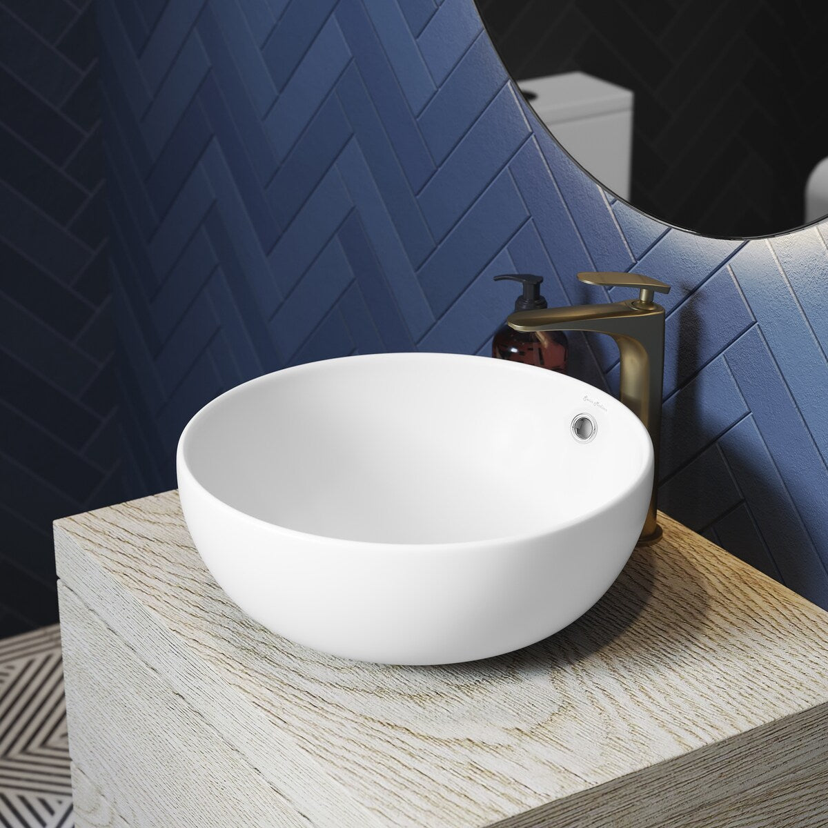 Swiss Madison Sublime® Round Ceramic Bathroom Vessel Sink Bowl