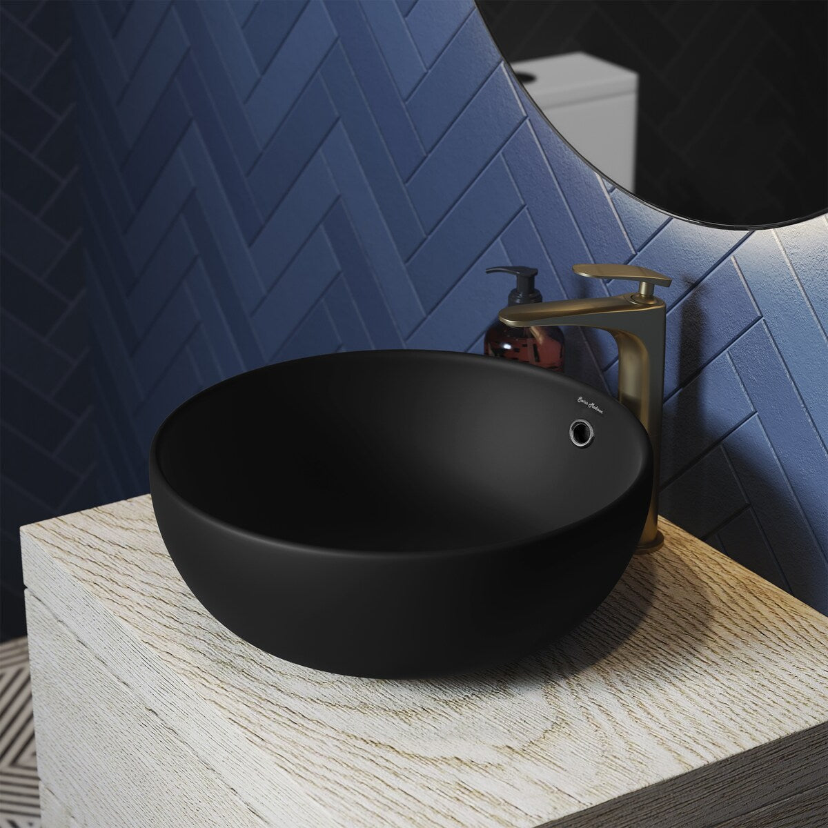 Swiss Madison Sublime® Round Ceramic Bathroom Vessel Sink Bowl