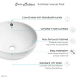 Swiss Madison Sublime® Round Ceramic Bathroom Vessel Sink Bowl