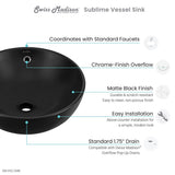 Swiss Madison Sublime® Round Ceramic Bathroom Vessel Sink Bowl