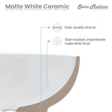 Swiss Madison Sublime® Round Ceramic Bathroom Vessel Sink Bowl