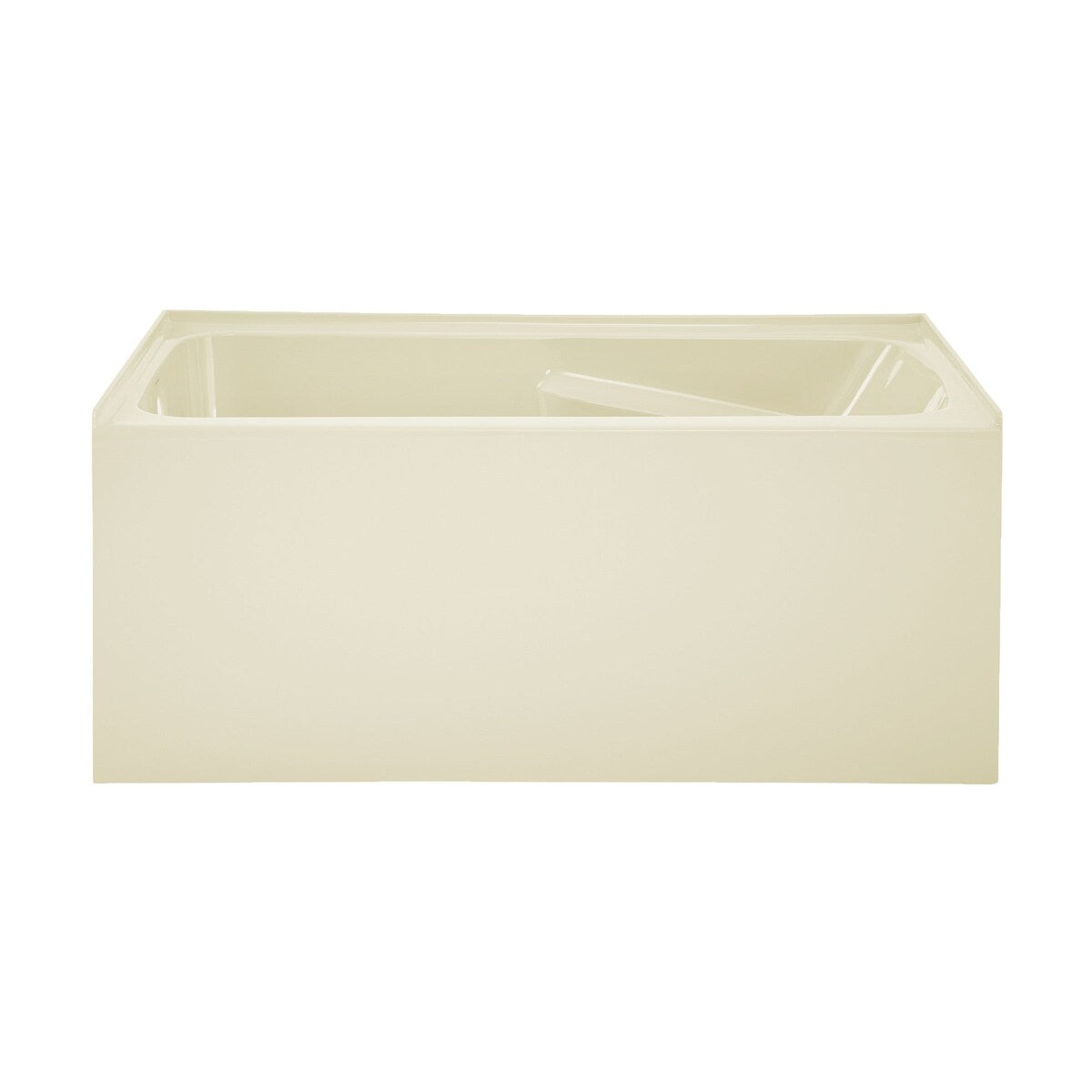 Swiss Madison Voltaire, Acrylic White, Alcove, Integral Armrest, Bathtub with Apron