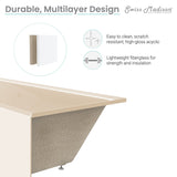 Swiss Madison Voltaire, Acrylic White, Alcove, Integral Armrest, Bathtub with Apron
