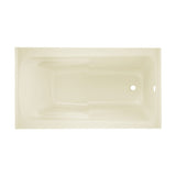 Swiss Madison Voltaire, Acrylic White, Alcove, Integral Armrest, Bathtub with Apron