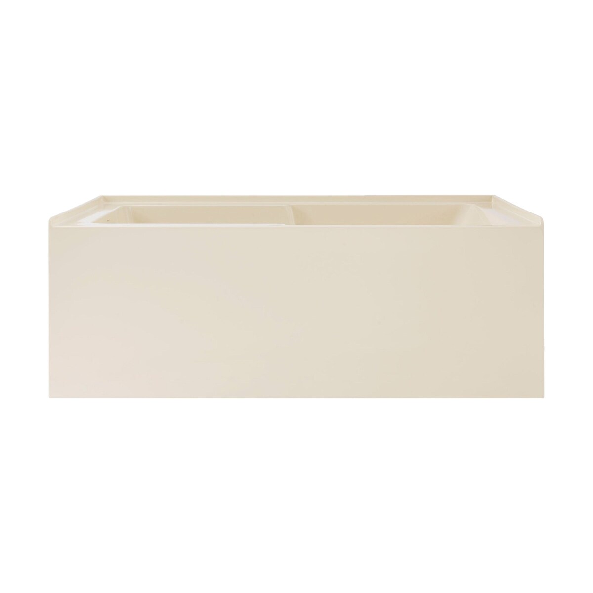 Swiss Madison Voltaire, Acrylic White, Alcove, Integral Armrest, Bathtub with Apron