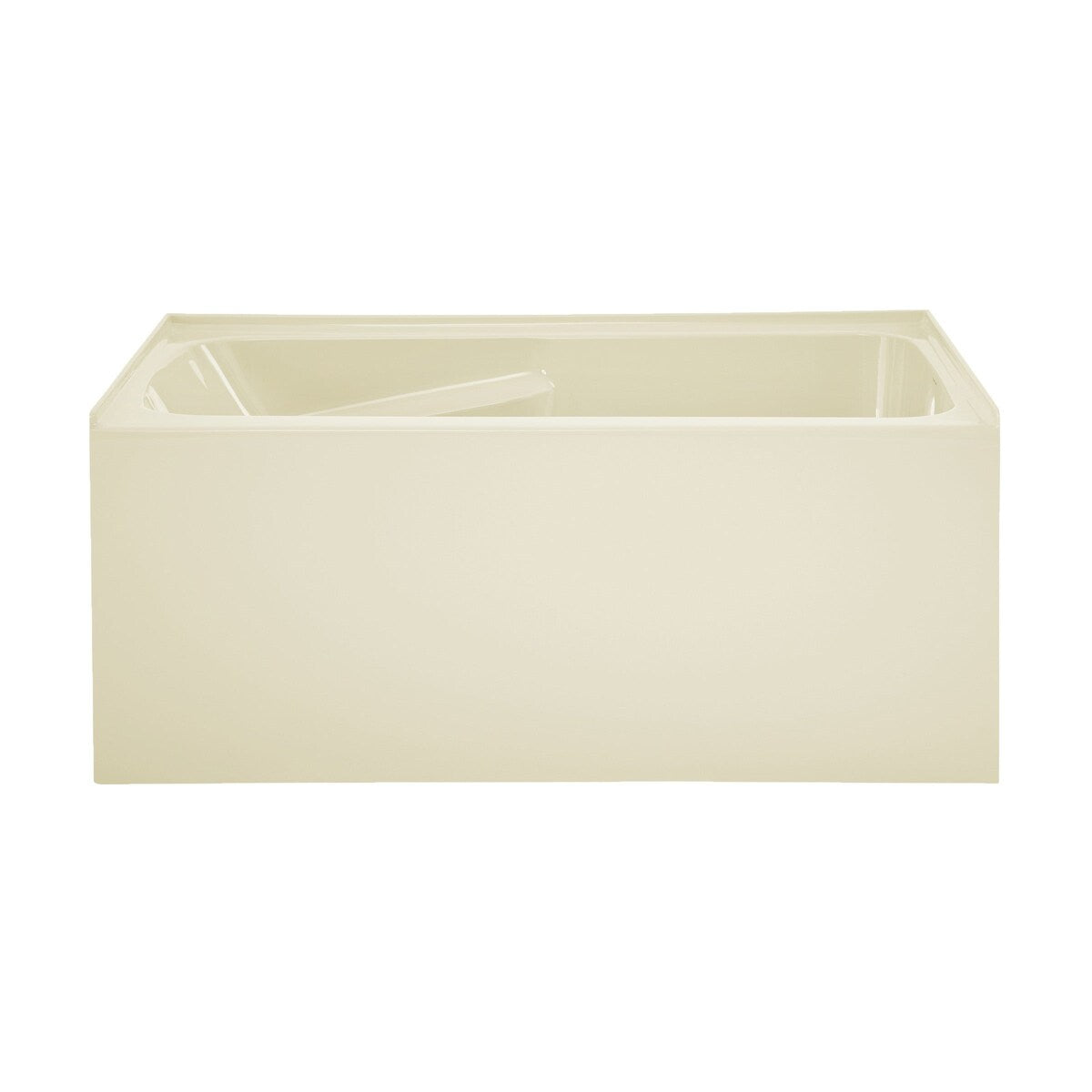 Swiss Madison Voltaire, Acrylic White, Alcove, Integral Armrest, Bathtub with Apron
