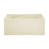 Swiss Madison Voltaire, Acrylic White, Alcove, Integral Armrest, Bathtub with Apron
