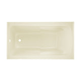 Swiss Madison Voltaire, Acrylic White, Alcove, Integral Armrest, Bathtub with Apron