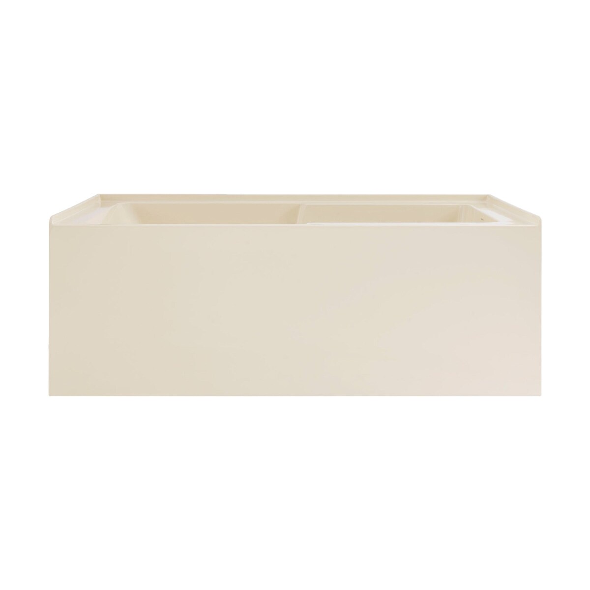 Swiss Madison Voltaire, Acrylic White, Alcove, Integral Armrest, Bathtub with Apron