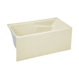 Swiss Madison Voltaire, Acrylic White, Alcove, Integral Armrest, Bathtub with Apron