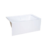 Swiss Madison Voltaire, Acrylic White, Alcove, Integral Armrest, Bathtub with Apron