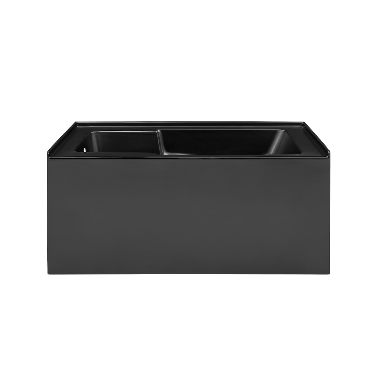Swiss Madison Voltaire, Acrylic White, Alcove, Integral Armrest, Bathtub with Apron
