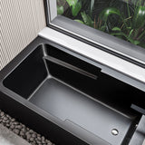Swiss Madison Voltaire, Acrylic White, Alcove, Integral Armrest, Bathtub with Apron