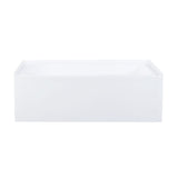 Swiss Madison Voltaire, Acrylic White, Alcove, Integral Armrest, Bathtub with Apron