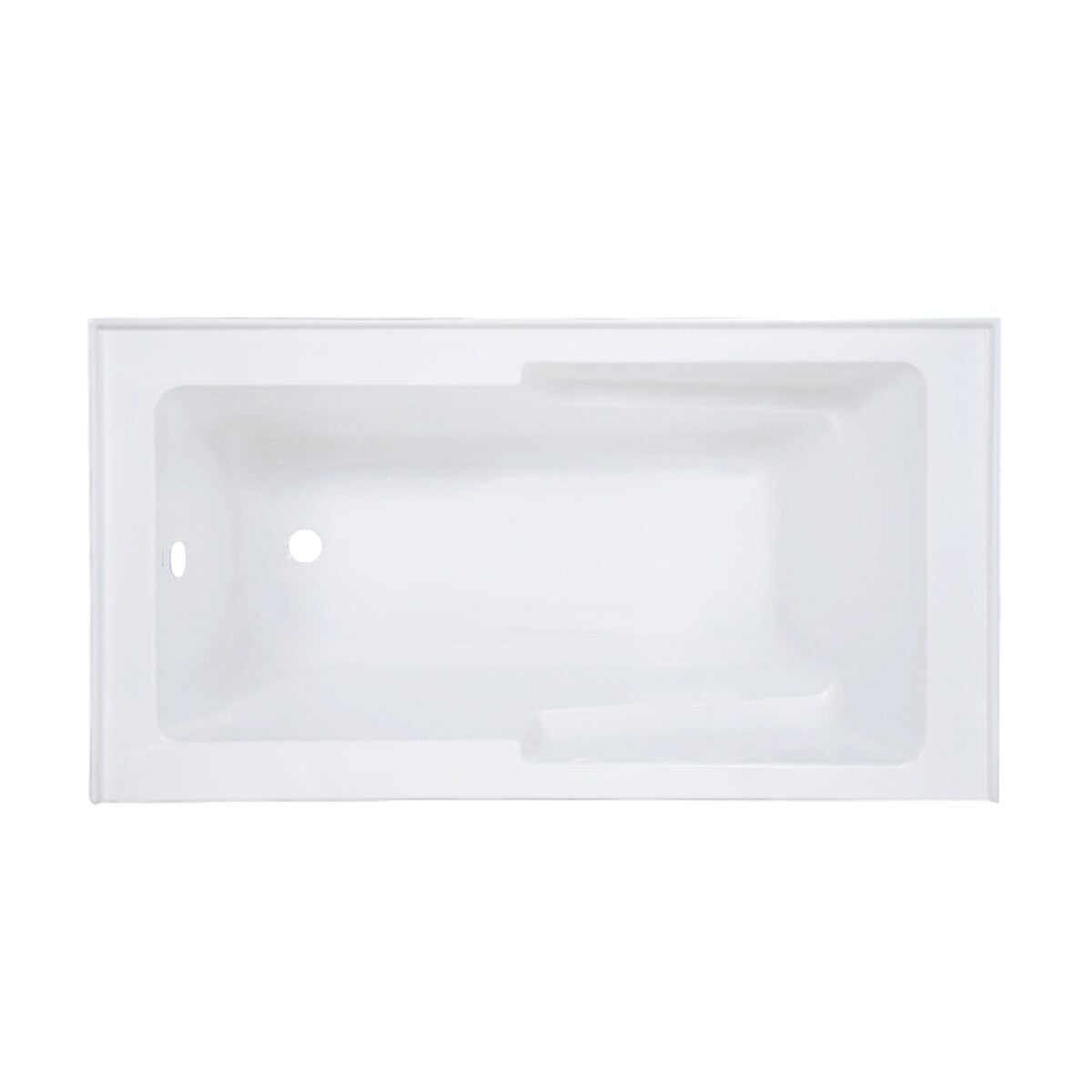 Swiss Madison Voltaire, Acrylic White, Alcove, Integral Armrest, Bathtub with Apron