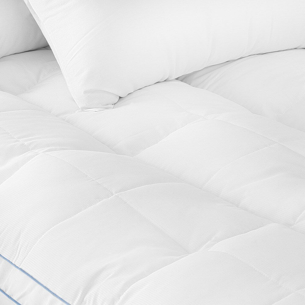 SwissLux Supreme Memory Foam and Fiber Bed Topper with Skirt