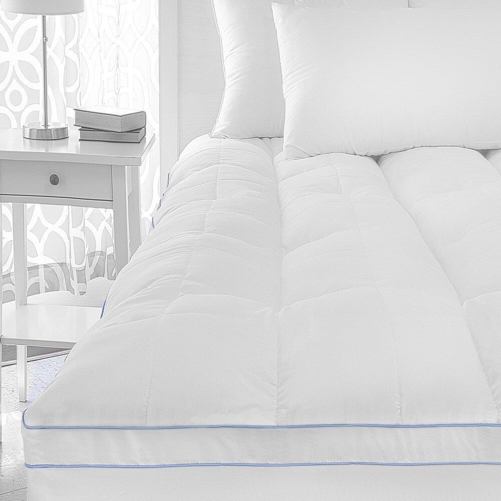 SwissLux Supreme Memory Foam and Fiber Bed Topper with Skirt
