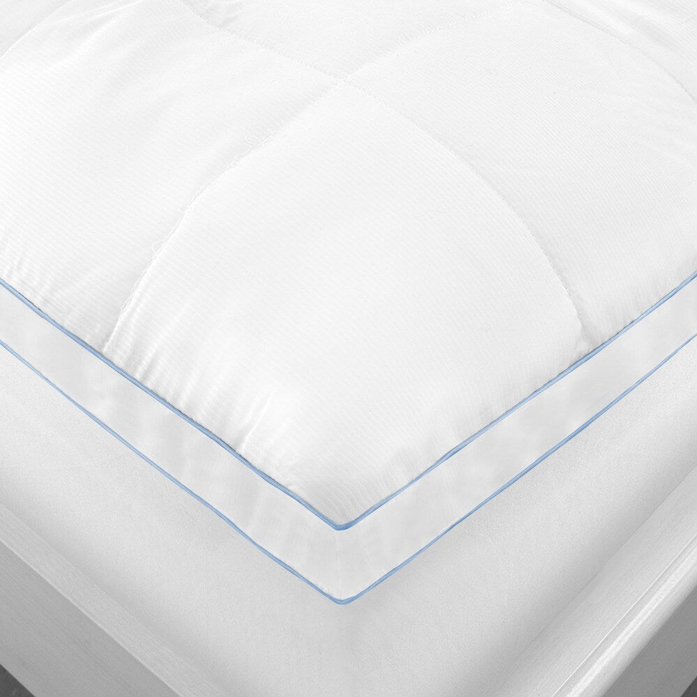 SwissLux Supreme Memory Foam and Fiber Bed Topper with Skirt
