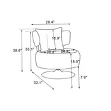 Swivel Accent Chair Armchair,Round Barrel Chair in Fabric for Living Room Bedroom