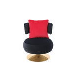 Swivel Accent Chair Armchair,Round Barrel Chair in Fabric for Living Room Bedroom