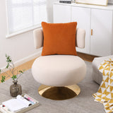 Swivel Accent Chair Armchair,Round Barrel Chair in Fabric for Living Room Bedroom