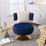 Swivel Accent Chair Armchair,Round Barrel Chair in Fabric for Living Room Bedroom
