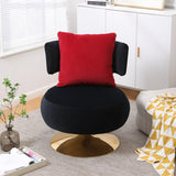 Swivel Accent Chair Armchair,Round Barrel Chair in Fabric for Living Room Bedroom
