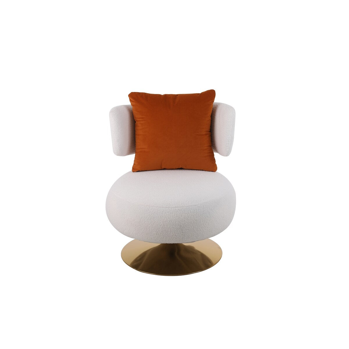 Swivel Accent Chair Armchair,Round Barrel Chair in Fabric for Living Room Bedroom