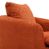 Swivel Barrel Chair, Comfy Boucle Round Accent Sofa Chair