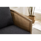 Swivel Barrel Chair, Comfy Round Accent Chair, 360 Degree Swivel Barrel Club Chair, Leisure Arm Chair with Rattan Woven Frame