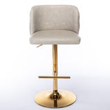 Swivel Barstools Adjusatble Seat Height,PU Upholstered Bar Stools with the whole Back,Set of 2