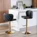 Swivel Barstools Adjusatble Seat Height,PU Upholstered Bar Stools with the whole Back,Set of 2
