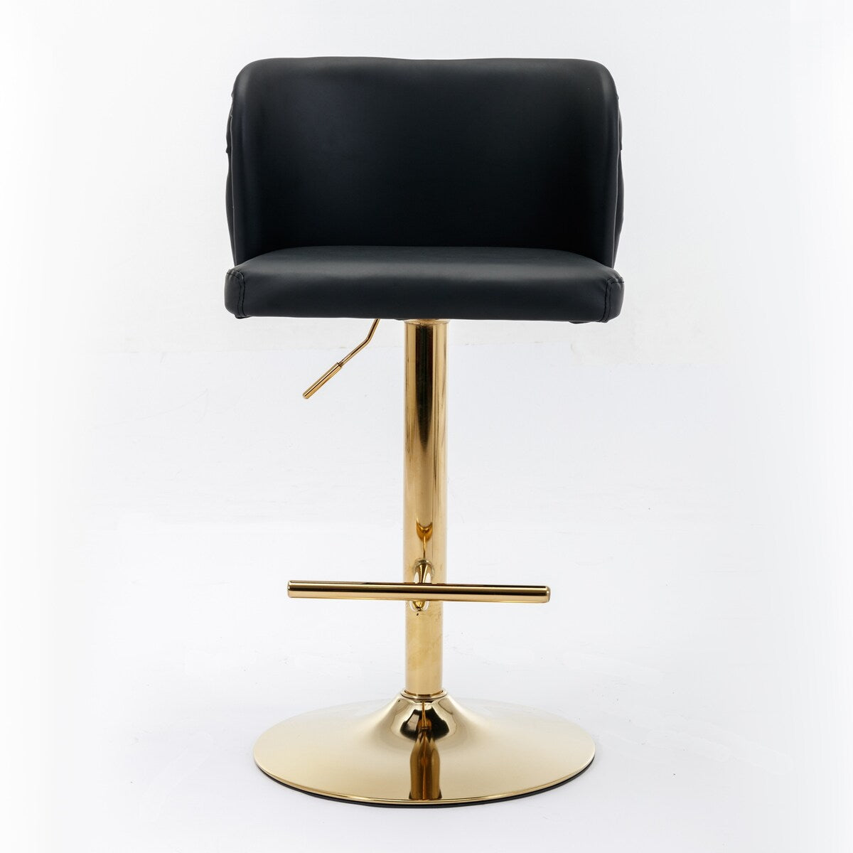 Swivel Barstools Adjusatble Seat Height,PU Upholstered Bar Stools with the whole Back,Set of 2