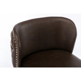 Swivel Barstools Adjusatble Seat Height,PU Upholstered Bar Stools with the whole Back,Set of 2
