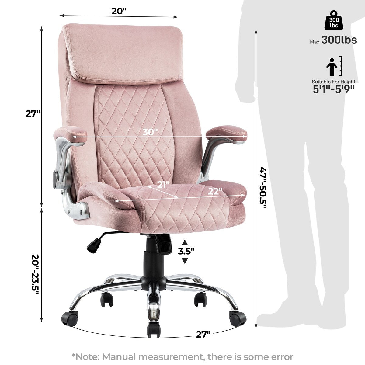 Swivel Office Room Chair Executive Desk Chair With Comfortable Cushion and Adjustment Features,Easy Rocking