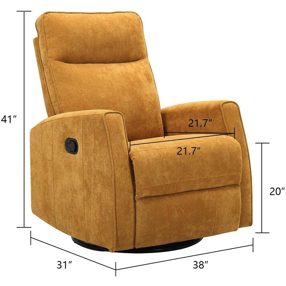 Swivel Rocker Recliner Chair, Manual Reclining Chair, Single Seat Reclining Chair, Smoke Gray01