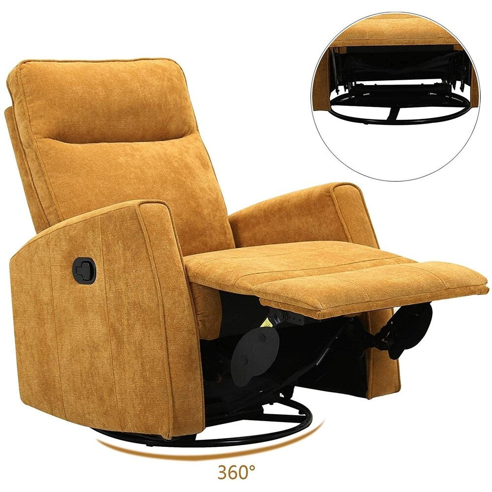 Swivel Rocker Recliner Chair, Manual Reclining Chair, Single Seat Reclining Chair, Smoke Gray01