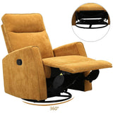 Swivel Rocker Recliner Chair, Manual Reclining Chair, Single Seat Reclining Chair, Smoke Gray01