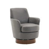 Swivel Round Accent Chairs Armchair with Stainless Steel Base