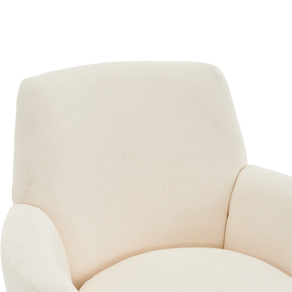Swivel Round Accent Chairs Armchair with Stainless Steel Base