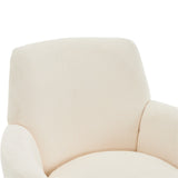 Swivel Round Accent Chairs Armchair with Stainless Steel Base
