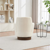 Swivel Round Accent Chairs Armchair with Stainless Steel Base