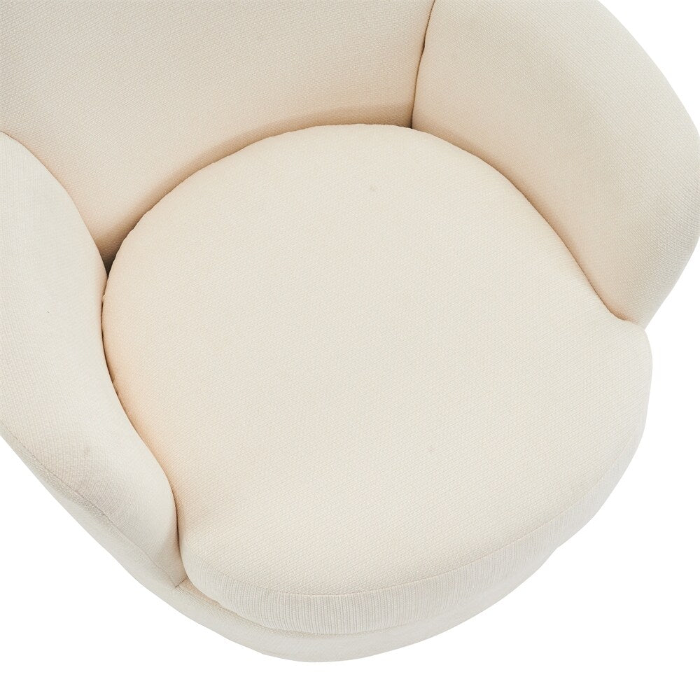 Swivel Round Accent Chairs Armchair with Stainless Steel Base