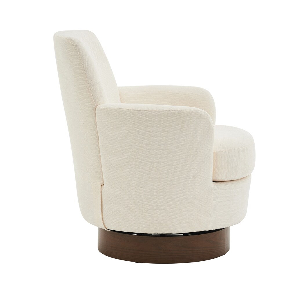 Swivel Round Accent Chairs Armchair with Stainless Steel Base