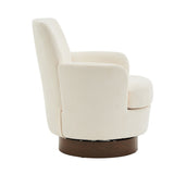 Swivel Round Accent Chairs Armchair with Stainless Steel Base