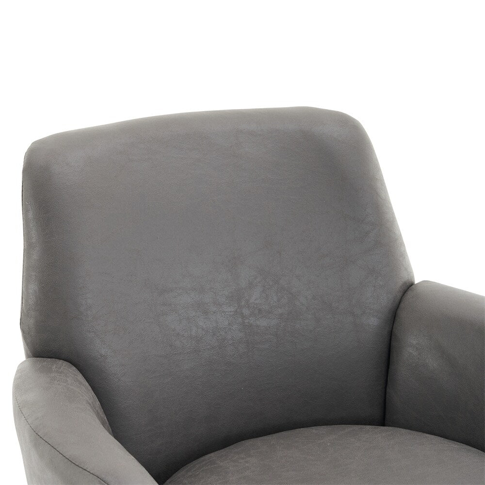 Swivel Round Accent Chairs Armchair with Stainless Steel Base